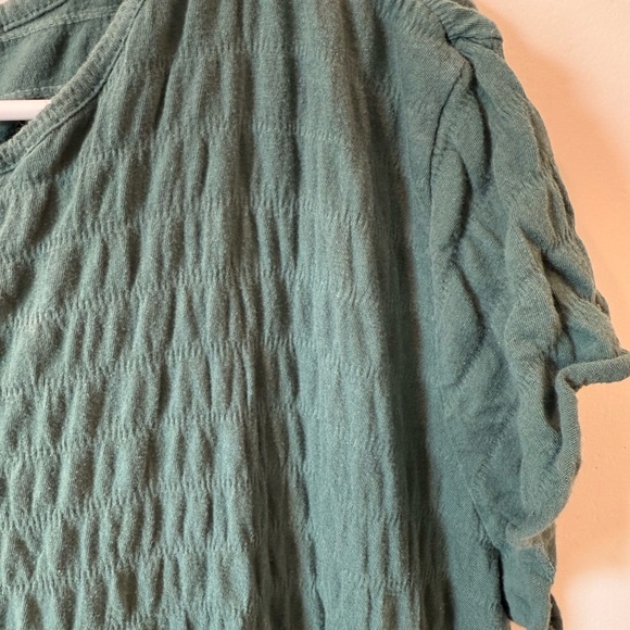 Urban Outfitters Green Flutter Sleeve Blouse - Picture 2 of 6